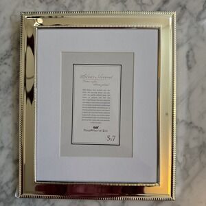 Photo Whitney Silver Plated Picture Frame Hand Polished  5x7"